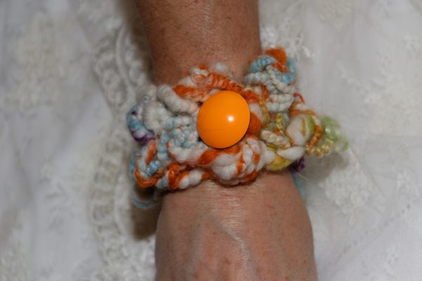 Bracelet laine bouton d'Or